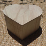 Heart Shaped Cedar Finish Wooden Gift Box - Large