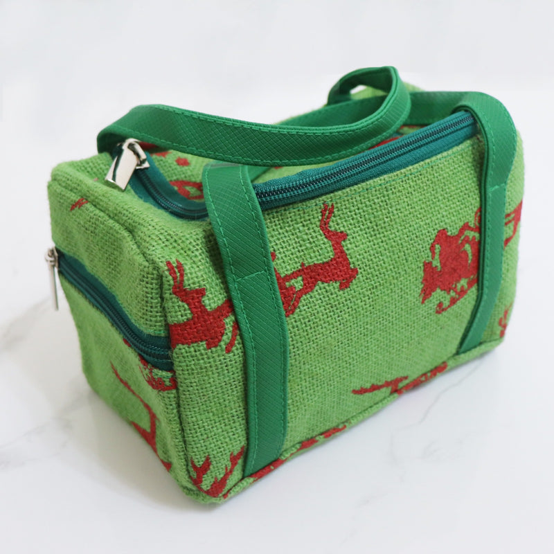 Reindeer Green Christmas Goody Bag